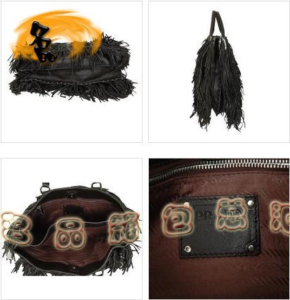 26931 Prada流行女包 普拉達(dá)新款流蘇手提包 Prada時(shí)尚包包 啡色