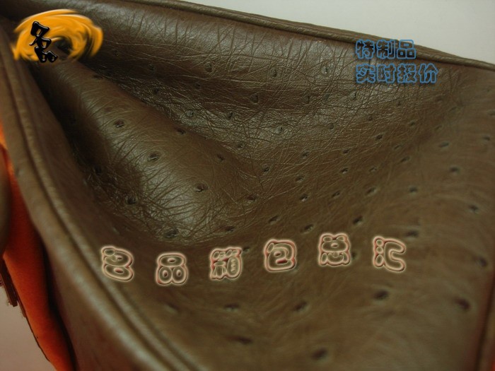 07276 真鴕鳥皮手提包 Hermes Birkin 鉑金包 Hermes 女包 啡色 專業訂制品 實時報價