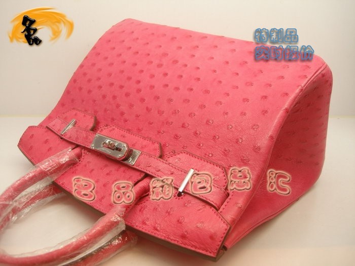 09702 真鴕鳥皮 手提包 Hermes Birkin 鉑金包 Hermes 女包 桃紅色 訂制品 實時報價