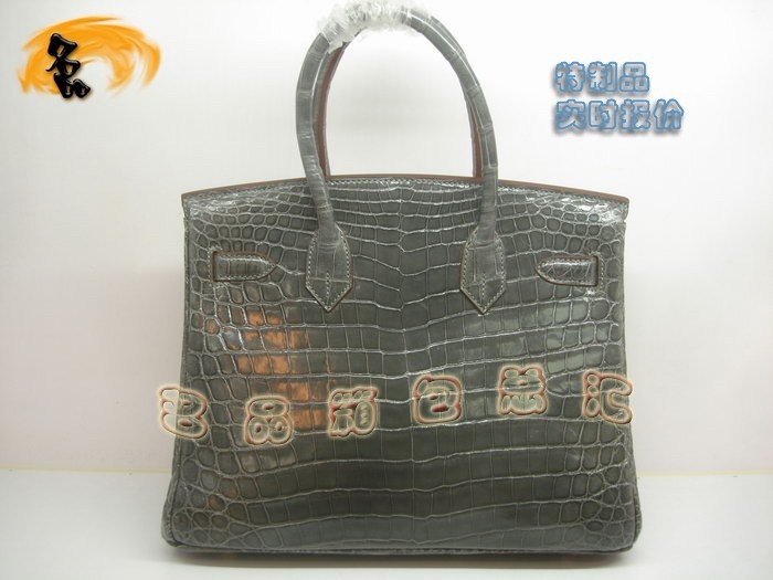 05600 Hermes Birkin 鉑金包 Hermes 女包 真鱷魚皮 深灰色 手提包 訂制品 實時報價