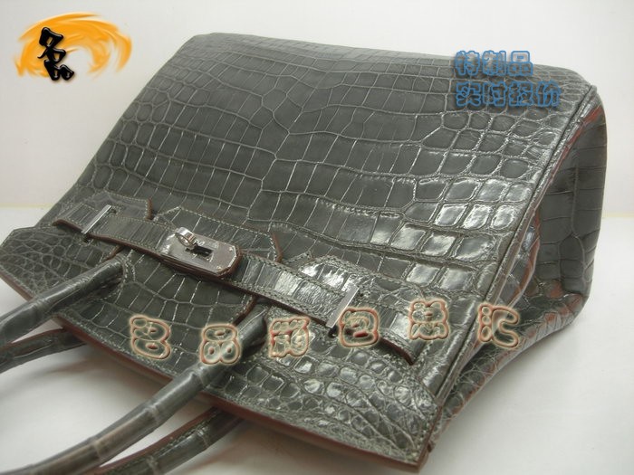 05600 Hermes Birkin 鉑金包 Hermes 女包 真鱷魚皮 深灰色 手提包 訂制品 實時報價