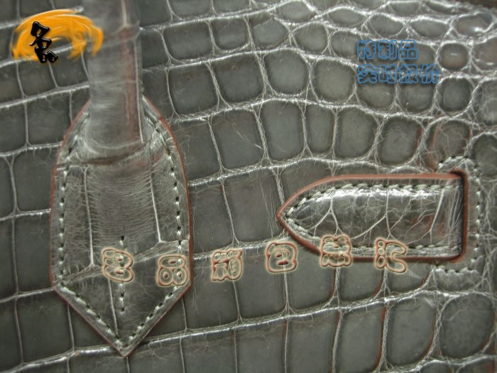 05600 Hermes Birkin 鉑金包 Hermes 女包 真鱷魚皮 深灰色 手提包 訂制品 實時報價