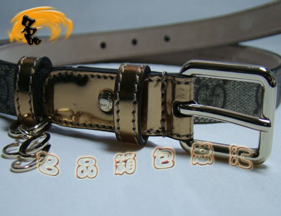 201789 Gucci皮帶 Gucci最新款 PVC 時尚女士皮帶 Gucci腰帶 原版一比一品質(zhì)