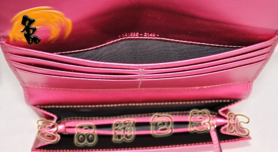 181595 古奇經(jīng)典雙G帆布女士錢(qián)夾 Gucci長(zhǎng)款錢(qián)包 Gucci女包 一比一品質(zhì) 杏配桃紅色