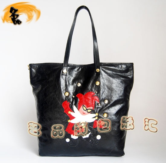 29165 Prada最新款 普拉達牛皮女士卡通單肩包 Prada手提包 一比一品質 黑色