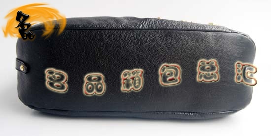 69526 Prada最新款 普拉達時尚女士單肩包 Prada進口牛皮女包 骷髏裝飾 黑色