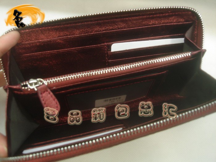 08621 Bottega Veneta經典款羊皮編織女包 Bottega Veneta時尚女士長款錢包 棗紅色