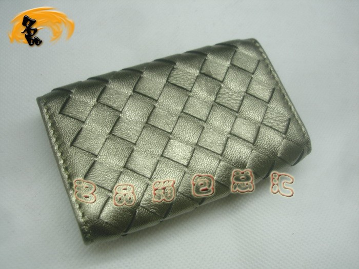 08793 Bottega Veneta經典羊皮編織工藝 寶緹嘉鑰匙包 BV鑰匙夾 Bottega女包 古銅色