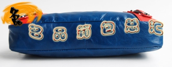 084331 巴黎世家女包 拼色頭層牛皮女士機車包 Balenciaga手提包 單肩包 藍配米白色