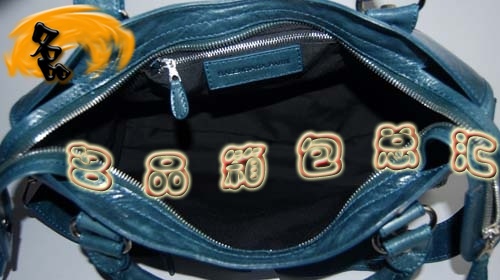 084332A 一比一品質 經典款機車包 巴黎世家單肩包 Balenciaga手提包 女包 寶藍色