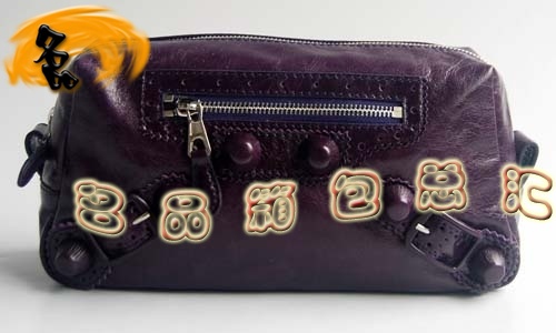 084611 Balenciaga手拿包 進口牛皮時尚女士手包 巴黎世家女包 手抓包 紫色