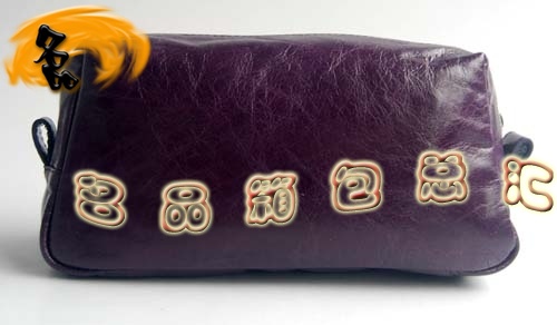 084611 Balenciaga手拿包 進口牛皮時尚女士手包 巴黎世家女包 手抓包 紫色