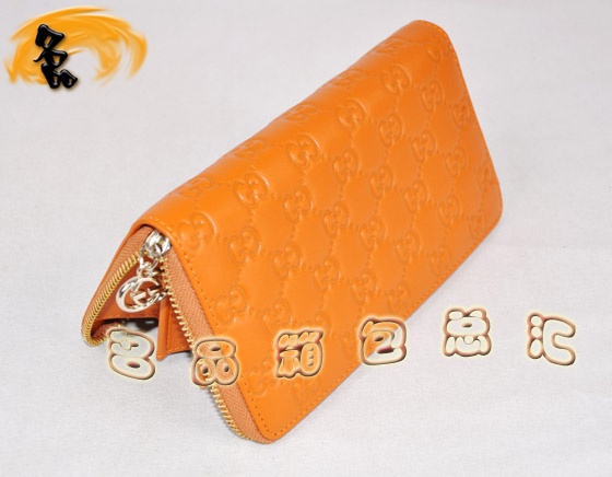 212110 古奇錢(qián)包 Gucci最新款 Gucci高檔頭層牛皮女士錢(qián)夾 Gucci長(zhǎng)款錢(qián)包 橙色