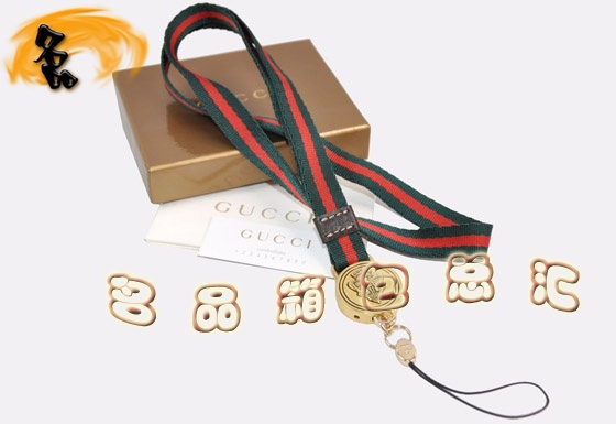224076 Gucci手機鏈 古奇最新款掛件 Gucci手機掛飾 Gucci飾品 紅綠織帶