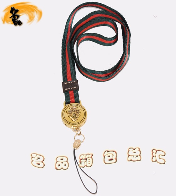 224076 Gucci手機鏈 古奇最新款掛件 Gucci手機掛飾 Gucci飾品 紅綠織帶