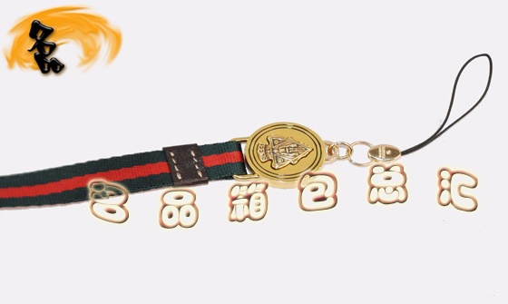 224076 Gucci手機鏈 古奇最新款掛件 Gucci手機掛飾 Gucci飾品 紅綠織帶