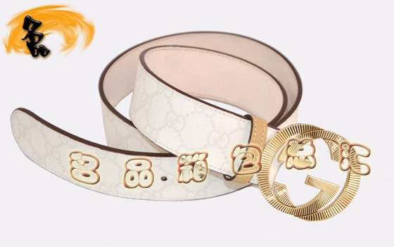 232849 Gucci腰帶 Gucci最新款 古奇女款皮帶 古奇時尚休閑女士皮帶 白色金扣