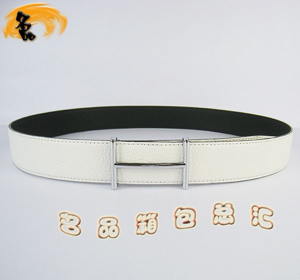 263 最新款 愛馬仕男款皮帶 Hermes皮帶 Hermes腰帶 荔枝紋白配黑銀扣3.8cm