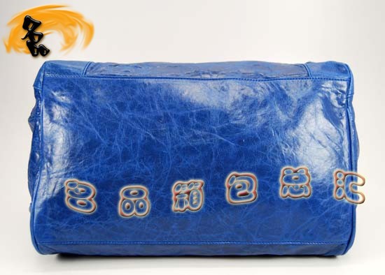 08471 Balenciaga女包 進口羊皮時尚休閑女包 手提包 巴黎世家手提包 藍色