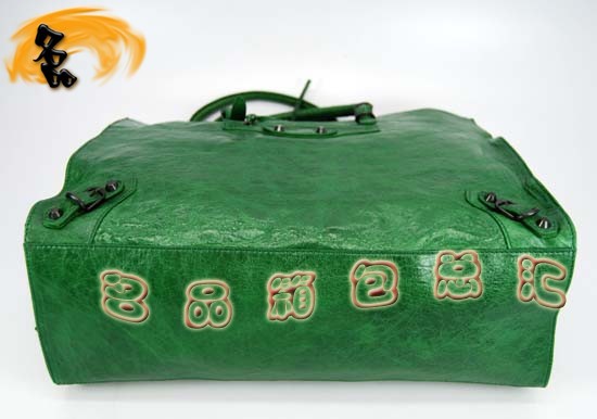 08472 Balenciaga機車包 單肩包 巴黎世家手提包 進口羊皮時尚休閑女包 綠色