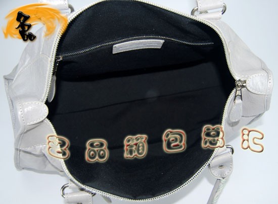 084324A Balenciaga女包 手提包 巴黎世家手提包 進口羊皮時尚休閑女包 淺灰色