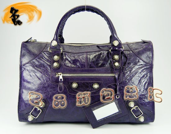 084324A Balenciaga女包 手提包 巴黎世家手提包 進(jìn)口羊皮時(shí)尚休閑女包 深紫色