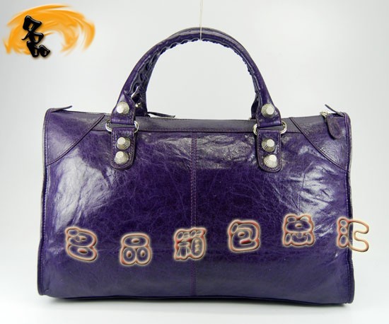 084324A Balenciaga女包 手提包 巴黎世家手提包 進(jìn)口羊皮時(shí)尚休閑女包 深紫色