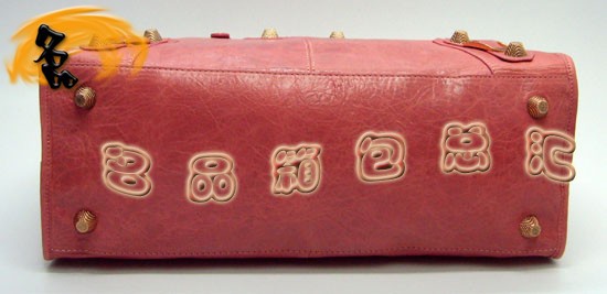 084324B Balenciaga女包 手提包 巴黎世家手提包 進口羊皮時尚休閑女包 粉紅色