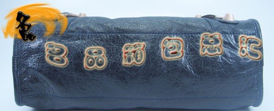 084332B Balenciaga女包 巴黎世家手提包 單肩包 進口羊皮時尚休閑女包 海軍藍色