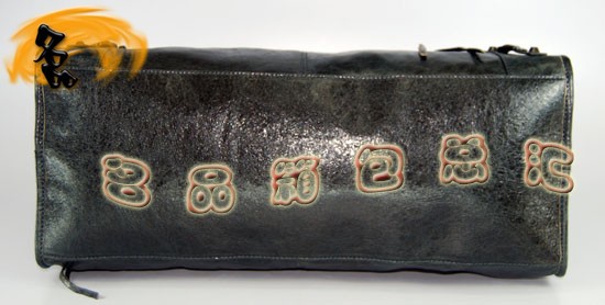 084324 Balenciaga機(jī)車包 單肩包 進(jìn)口羊皮時(shí)尚休閑女包 巴黎世家手提包 深灰色