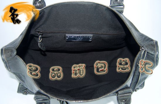 084324 Balenciaga機(jī)車包 單肩包 進(jìn)口羊皮時(shí)尚休閑女包 巴黎世家手提包 深灰色