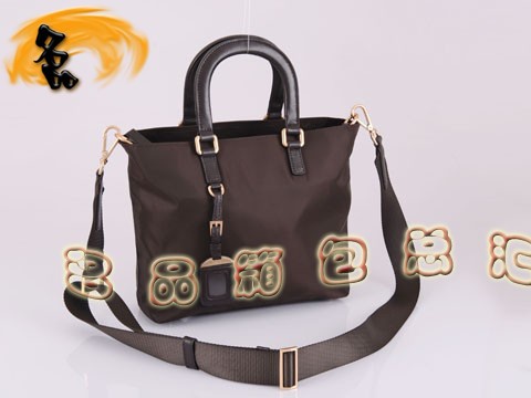 BN1107 普拉達最新款 經典防水帆布女包 Prada手提包 Prada斜挎包 啡色