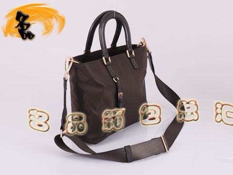 BN1107 普拉達最新款 經典防水帆布女包 Prada手提包 Prada斜挎包 啡色