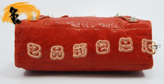 084332A Balenciaga女包 單肩包 巴黎世家手提包 進口羊皮時尚休閑女包 橙色