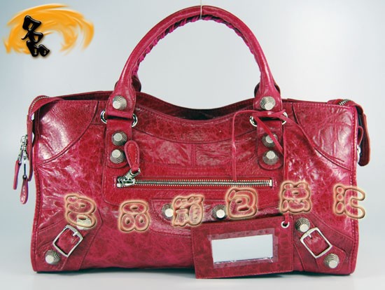 084328A Balenciaga女包 手提包 巴黎世家手提包 進(jìn)口羊皮時尚休閑女包 紅色