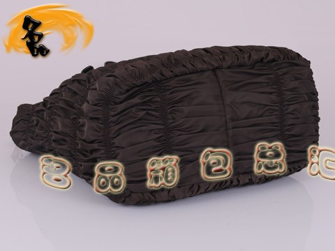 BN1611 普拉達(dá)最新款褶皺系列女包 防水尼龍帆布女士斜挎包 Prada手提包 啡色