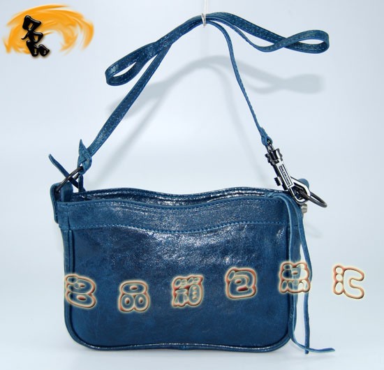 084980 進口羊皮時尚休閑女包 Balenciaga女包 斜挎包 巴黎世家包 寶藍色