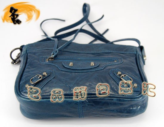 084980 進口羊皮時尚休閑女包 Balenciaga女包 斜挎包 巴黎世家包 寶藍色