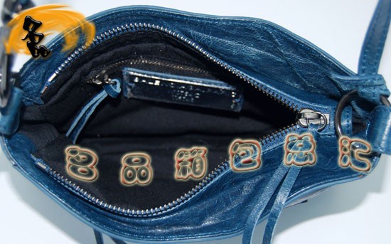 084980 進口羊皮時尚休閑女包 Balenciaga女包 斜挎包 巴黎世家包 寶藍色
