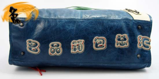 084324 Balenciaga機車包 手提包 巴黎世家單肩包 進口牛皮經(jīng)典時尚女包 寶藍色