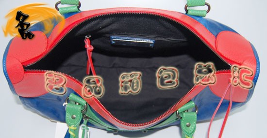 084324 Balenciaga機車包 巴黎世家單肩包 進口牛皮經典時尚女包 深藍色