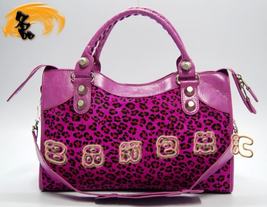 084332A Balenciaga機(jī)車包 巴黎世家單肩包 進(jìn)口牛皮經(jīng)典時(shí)尚女包 玫紅色