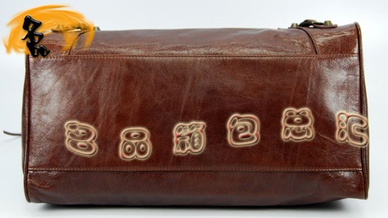 084616 Balenciaga機(jī)車包 巴黎世家單肩包 進(jìn)口牛皮經(jīng)典時(shí)尚女包 啡色