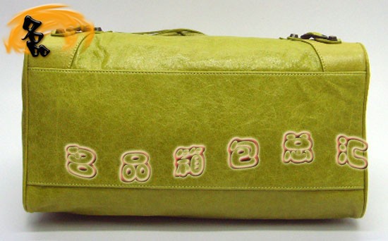 084616 Balenciaga機車包 巴黎世家單肩包 進口牛皮經典時尚女包 手提包 淺綠色