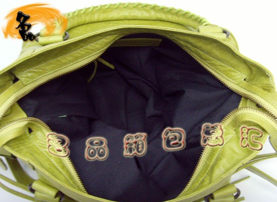 084616 Balenciaga機車包 巴黎世家單肩包 進口牛皮經典時尚女包 手提包 淺綠色