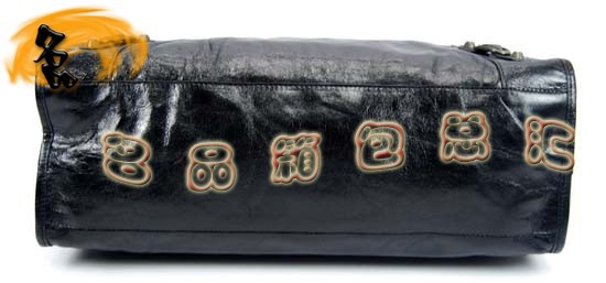 115748L 巴黎世家機車包 手提包 Balenciaga單肩包 進口油皮時尚女包 黑色