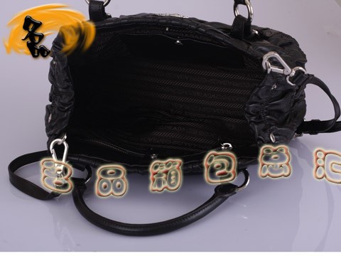 BN1791 普拉達最新款褶皺羊皮時尚女士休閑包 Prada手提包 Prada斜挎包 啡色