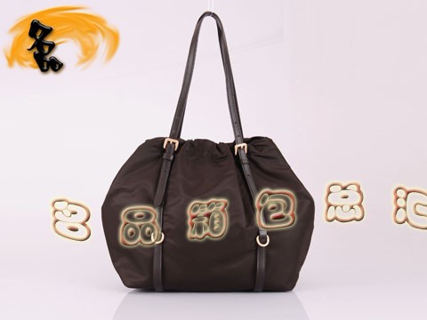 BR3919 Prada休閑包 防水尼龍帆布女包 普拉達單肩包 帆布包 啡色