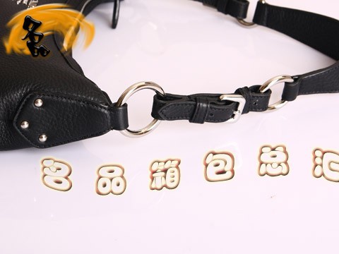 BR3373 Prada休閑包 新款時尚包 網孔真皮女包 高檔頭層牛皮包 黑色