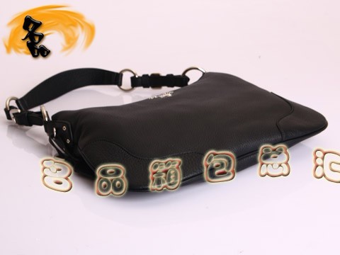 BR3373 Prada休閑包 新款時尚包 網孔真皮女包 高檔頭層牛皮包 黑色